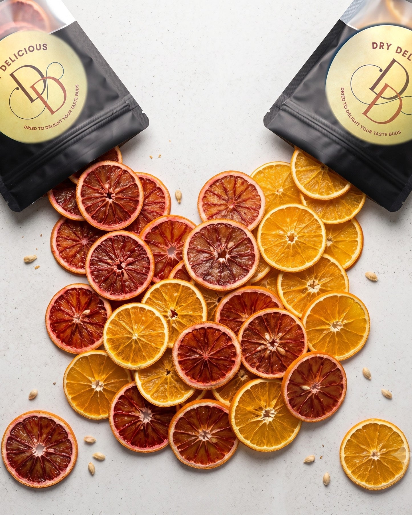 Dry Delicious assorted dehydrated orange and blood orange wheels