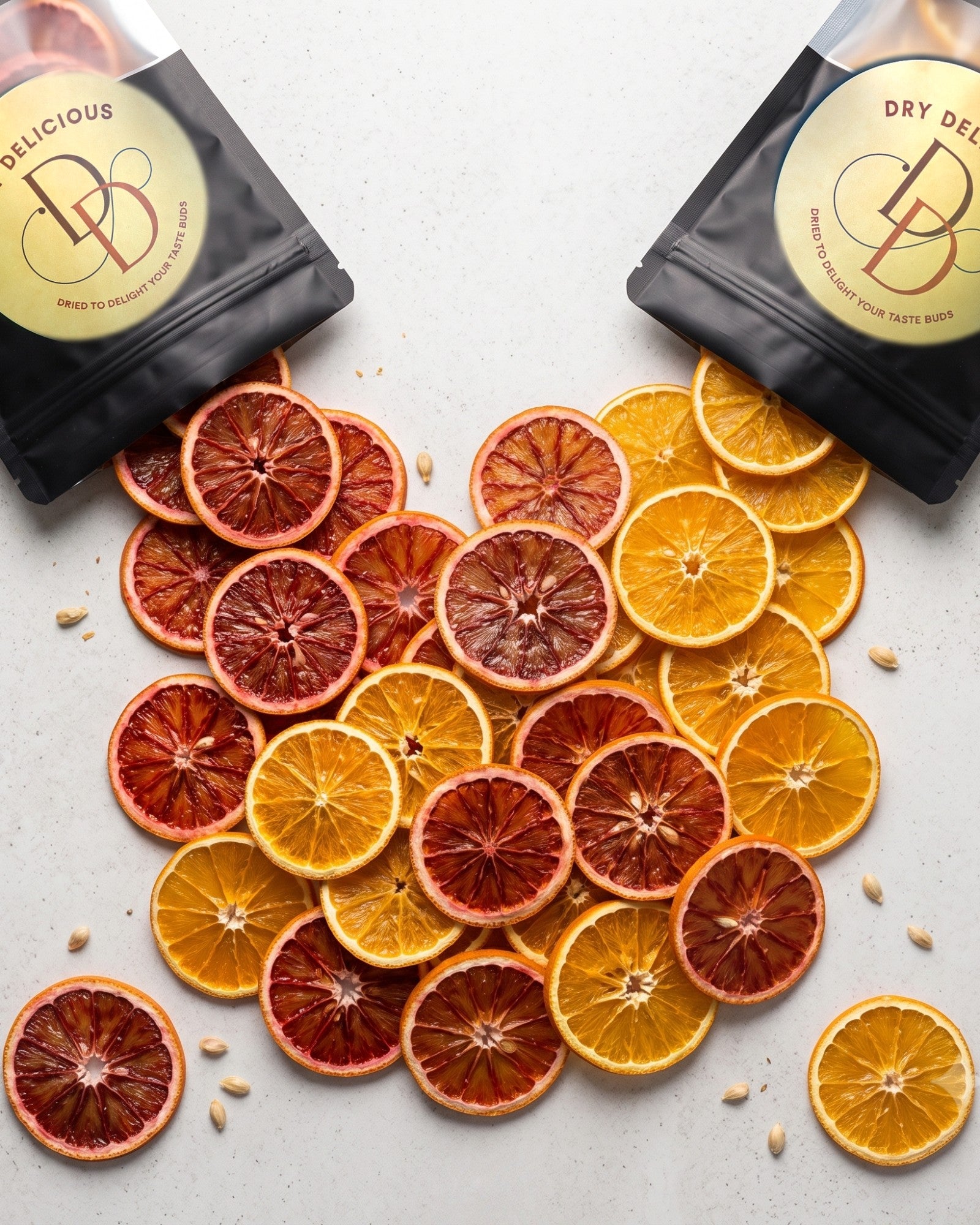 Dry Delicious assorted dehydrated orange and blood orange wheels